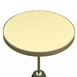 Кофейный столик с круглой зеркальной столешницей и мраморным основанием Stable Base варинант исполнения - 2 | Loft Concept в Ульяновске