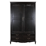 Шкаф черный с 4-мя ящиками и 2-мя дверцами в стиле Прованс Vintage варинант исполнения - 1 | Loft Concept в Ульяновске