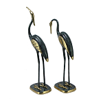 Статуэтка бронзовая пара Журавли синие Bronze Birds варинант исполнения - 2 | Loft Concept в Ульяновске