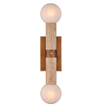 Бра цилиндрической формы с 2-мя плафонами белого цвета Marble Glow варинант исполнения - 1 | Loft Concept в Ульяновске