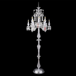 Торшер с 12-ю белыми текстильными абажурами и хрустальными подвесками Lustre Reverie варинант исполнения - 3 | Loft Concept в Ульяновске