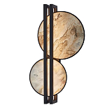 Бра из двух каменных дисков в металлической раме Constellation варинант исполнения - 1 | Loft Concept в Ульяновске