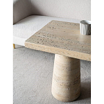 Столик приставной с квадратной столешницей Textured Cream Table варинант исполнения - 6 | Loft Concept в Ульяновске