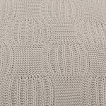 Подушка из хлопка рельефной вязки серого цвета Eden Line варинант исполнения - 3 | Loft Concept в Ульяновске