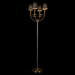 Торшер с металлическим основанием бронзового цвета с черными конусовидными абажурами Dignity варинант исполнения - 2 | Loft Concept в Ульяновске