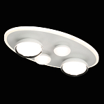 Потолочный светильник овальной формы белого цвета с 4-мя лампами Lunar Pebbles варинант исполнения - 2 | Loft Concept в Ульяновске