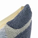 Чехол на подушку с рисунком серо-синего цвета Elan Textured варинант исполнения - 3 | Loft Concept в Ульяновске