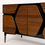 ТВ-тумба с узором из шпона на фасаде Sahara варинант исполнения - 6 | Loft Concept в Ульяновске