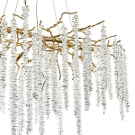Люстра с декором в виде ветвей с хрустальными подвесками Fairytree Gold Crystal Chandelier варинант исполнения - 2 | Loft Concept в Ульяновске