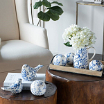  Набор керамических шаров с синей росписью Oriental Blue & White Ornament Vases варинант исполнения - 4 | Loft Concept в Ульяновске