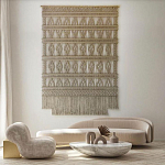 Панно на стену плетеное Макраме бежевый цвет  варинант исполнения - 10 | Loft Concept в Ульяновске