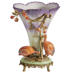 Ваза с цесарками из фарфора с бронзовыми элементами Garden of Eden варинант исполнения - 1 | Loft Concept в Ульяновске