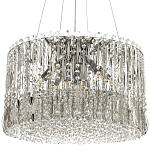 Круглая люстра с металлическими и хрустальными подвесками Bonnay Crystal Chrome Chandelier варинант исполнения - 3 | Loft Concept в Ульяновске