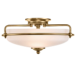 Потолочный светильник со стеклянным плафоном на изогнутых кронштейнах Quoizel  варинант исполнения - 11 | Loft Concept в Ульяновске