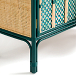 Комод для посуды из ротанга Felice Rattan Green варинант исполнения - 5 | Loft Concept в Ульяновске