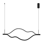 Подвесной светильник волнообразный изогнутый черного цвета 4000К Spiral Lighting варинант исполнения - 3 | Loft Concept в Ульяновске