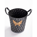 Железное кашпо Gold butterfly design варинант исполнения - 2 | Loft Concept в Ульяновске