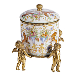 Шкатулка на ангелах из фарфора с бронзовыми элементам Eden Garden варинант исполнения - 1 | Loft Concept в Ульяновске