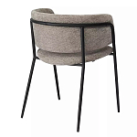 Стул полукруглый с каркасом из металла и мягким сиденьем и спинкой Soft Chenille варинант исполнения - 1 | Loft Concept в Ульяновске