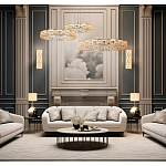 Люстра из 3-х колец с текстурной огранкой Reflection of Reality варинант исполнения - 3 | Loft Concept в Ульяновске