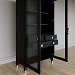 Дизайнерский шкаф витрина Elsa Dreams Black с 4-мя ящиками варинант исполнения - 7 | Loft Concept в Ульяновске