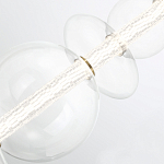 Подвесной светильник линейный с прозрачными стеклянными шарами разного диаметра Eurofase варинант исполнения - 13 | Loft Concept в Ульяновске