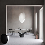 Подвесной светильник белый с фигурным тканевым плафоном White Whirlwinds варинант исполнения - 5 | Loft Concept в Ульяновске