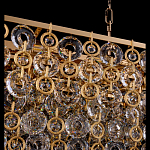 Люстра овальная каскадная с подвесками в форме колец Galaxy of Light варинант исполнения - 3 | Loft Concept в Ульяновске