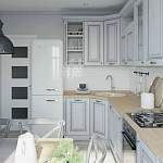 Угловая кухня в стиле Прованс из массива дерева Colombe Provence Kitchen Set варинант исполнения - 2 | Loft Concept в Ульяновске