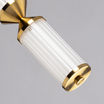 Подвесной светильник с двумя белыми рифлеными цилиндрическими плафонами Golden Swirl варинант исполнения - 6 | Loft Concept в Ульяновске