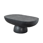 Столик кофейный черного цвета с овальной столешницей и круглым основанием Black Dalmen Table варинант исполнения - 5 | Loft Concept в Ульяновске