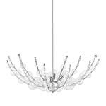 Люстра  с круглыми прозрачными шарами на серебряном каркасе Silver Stalk варинант исполнения - 2 | Loft Concept в Ульяновске
