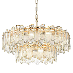 Люстра подвесная двухъярусная с хрустальными овальными подвесками Harmonica варинант исполнения - 1 | Loft Concept в Ульяновске