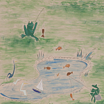 Обои ручная роспись Promenade Special Colourway on pink painted Xuan paper варинант исполнения - 2 | Loft Concept в Ульяновске