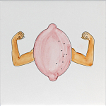 Плитка дизайнерская с узором Лимон варинант исполнения - 2 | Loft Concept в Ульяновске