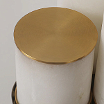 Торшер геометрический с тремя мраморными плафонами Marble Tripod варинант исполнения - 9 | Loft Concept в Ульяновске