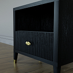 Прикроватная тумбочка с полкой Elsa Dreams Black варинант исполнения - 3 | Loft Concept в Ульяновске