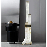 Торшер геометрический с тремя мраморными плафонами Marble Tripod варинант исполнения - 4 | Loft Concept в Ульяновске