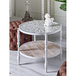 Журнальный столик из натурального дерева в винтажном стиле Openwork Coffee Table варинант исполнения - 6 | Loft Concept в Ульяновске