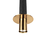 Подвесной светильник с узким цилиндрическим плафоном и золотым металлическим декором Concrete Pipe варинант исполнения - 6 | Loft Concept в Ульяновске