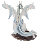 Декоративная статуэтка Белый Дракон Dragon White Statuette варинант исполнения - 2 | Loft Concept в Ульяновске
