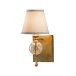 Бра со стеклянным шарообразным декором с пузырьками и бежевым абажуром Feiss варинант исполнения - 1 | Loft Concept в Ульяновске