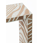 Консоль Дизайнерская Kenya Console ZEBRA Bone Inlay Beige варинант исполнения - 2 | Loft Concept в Ульяновске