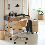 Вращающееся офисное кресло на колёсах Delwyn Chair White варинант исполнения - 4 | Loft Concept в Ульяновске