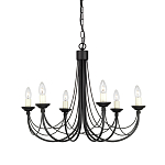 Люстра черного цвета ручной работы с канделябрами и переплетенной проволочной драпировкой Elstead Lighting варинант исполнения - 10 | Loft Concept в Ульяновске