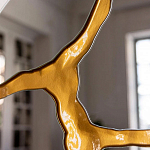 Зеркало кругле с декоративной золотой вставкой Golden Tree варинант исполнения - 5 | Loft Concept в Ульяновске