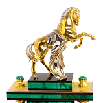 Настольный письменный набор из малахита с декором в виде лошади Leader Organizer варинант исполнения - 2 | Loft Concept в Ульяновске