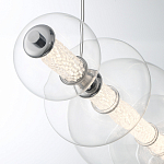 Подвесной светильник линейный с прозрачными стеклянными шарами разного диаметра Eurofase варинант исполнения - 5 | Loft Concept в Ульяновске