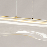 Люстра линейная с прозрачным волнообразным плафоном Wave Line варинант исполнения - 10 | Loft Concept в Ульяновске