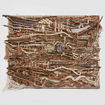 Большая Абстрактное Панно из веток и нитей Dryad Wall Art варинант исполнения - 6 | Loft Concept в Ульяновске